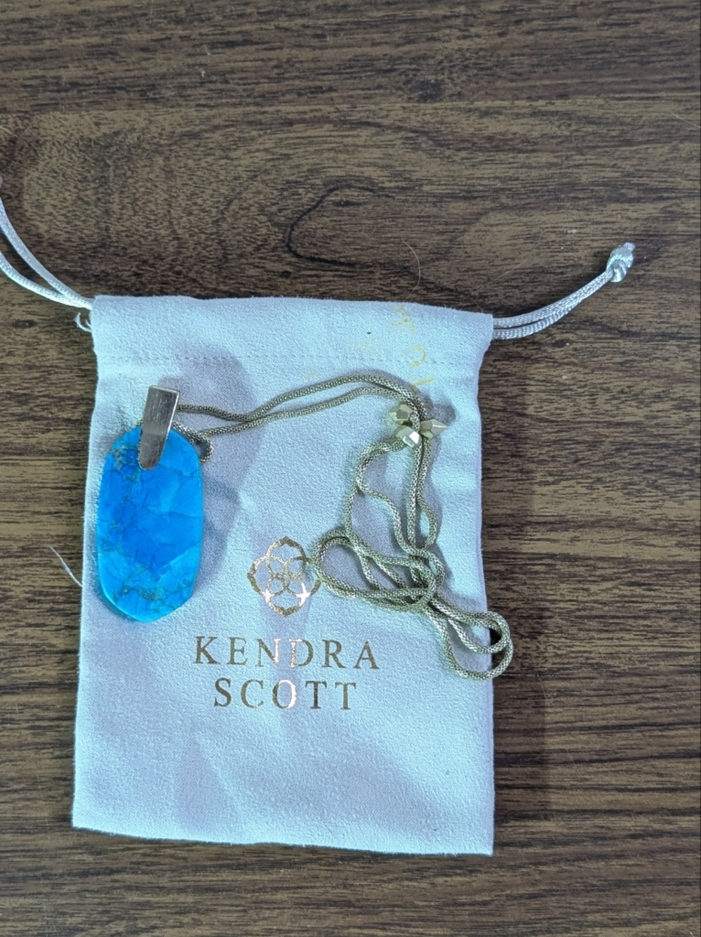 Kendra Scott Inez Long Pendant Necklace In Aqua Howlite